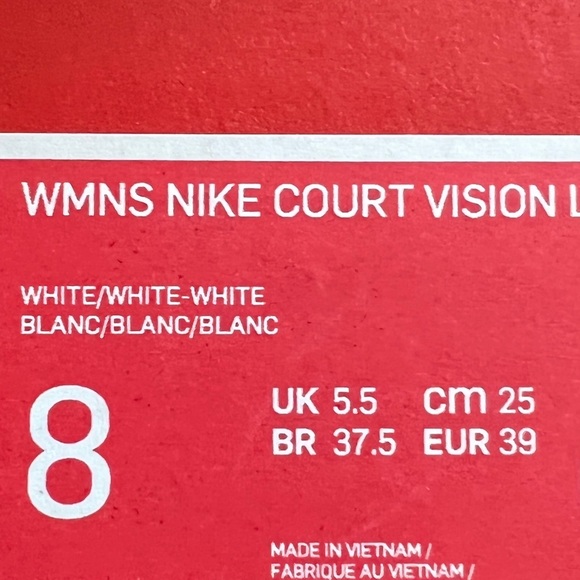 NWT Nike Court Vision Low Women’s Shoes - Picture 8 of 8